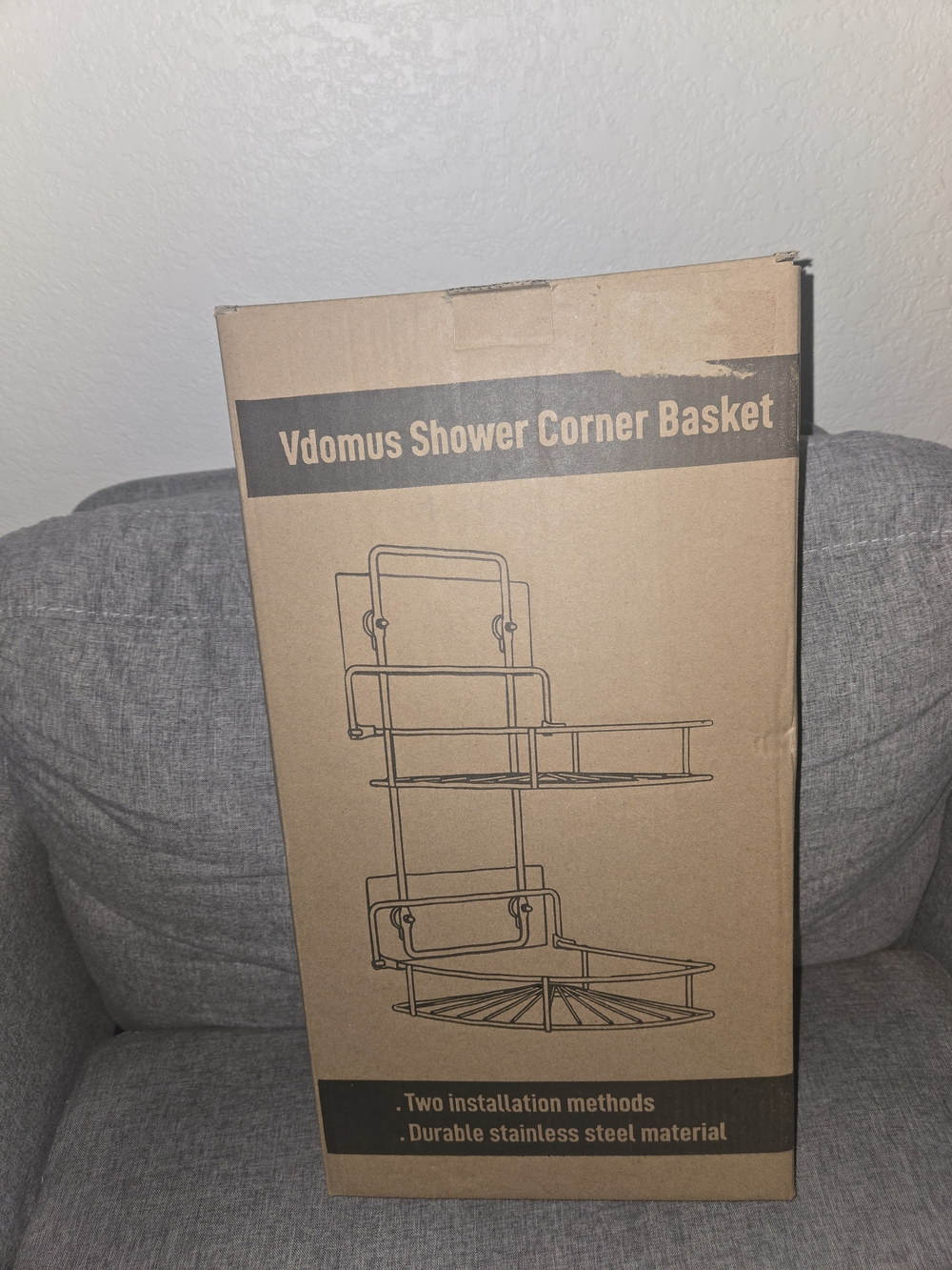 Vdomus Shower Corner Basket - Stainless Steel Finish